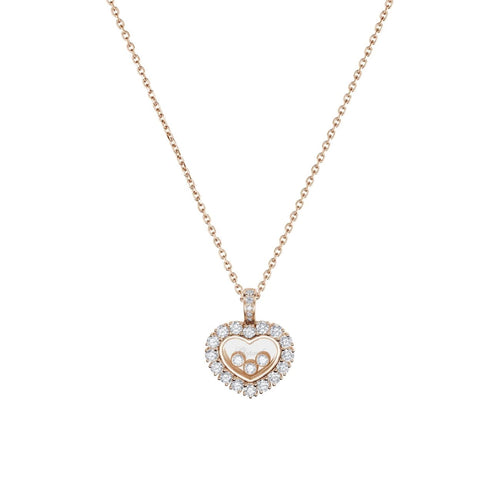 Chopard Jewelry - Happy Diamonds Icons Joaillerie Ethical Rose Gold Pendant | Manfredi Jewels