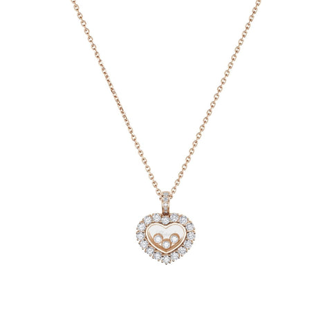 Happy Diamonds Icons Joaillerie Ethical Rose Gold Diamonds Pendant