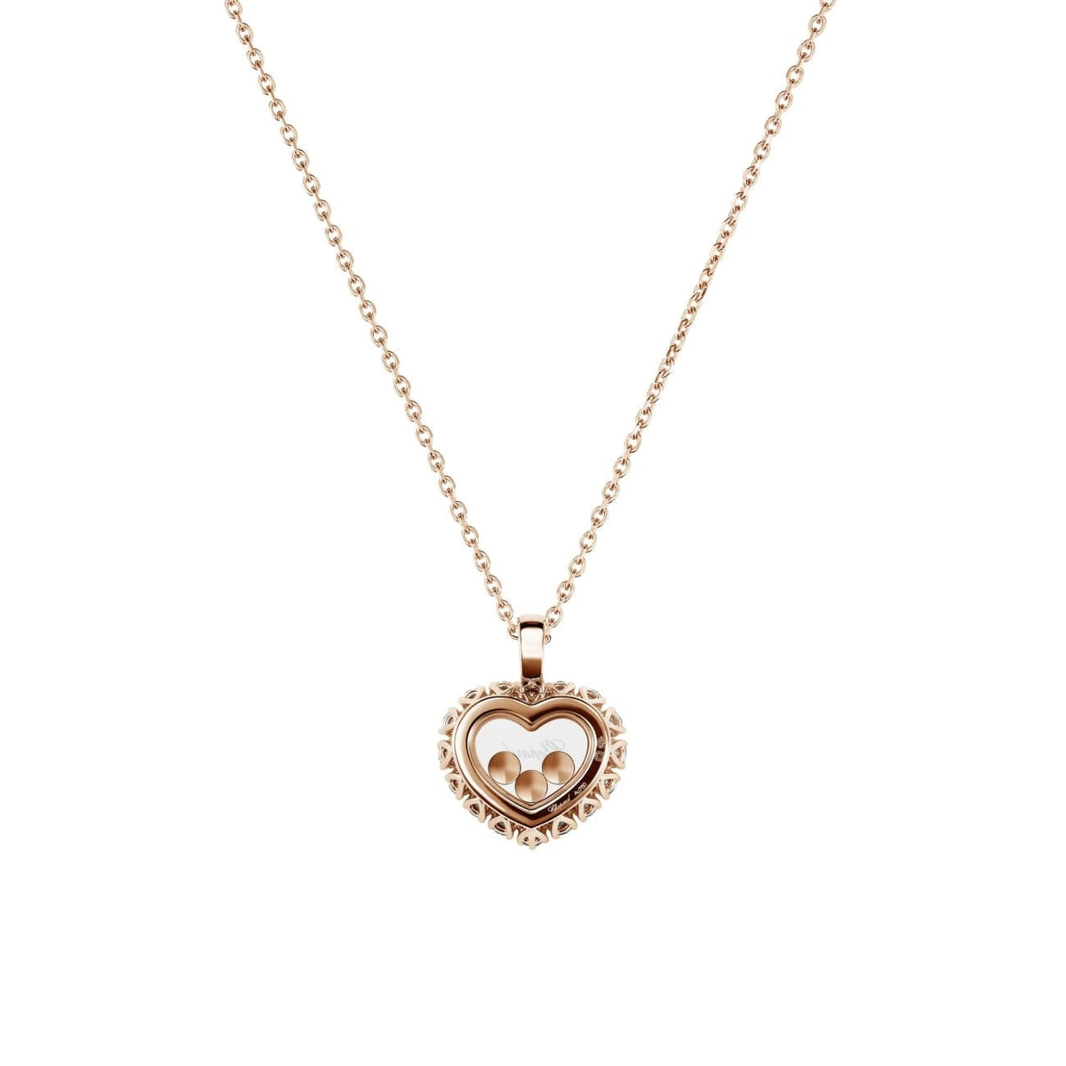 Chopard Jewelry - Happy Diamonds Icons Joaillerie Ethical Rose Gold Diamonds Pendant | Manfredi Jewels