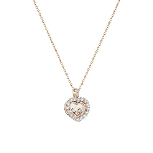 Chopard Jewelry - Happy Diamonds Icons Joaillerie Ethical Rose Gold Diamonds Pendant | Manfredi Jewels