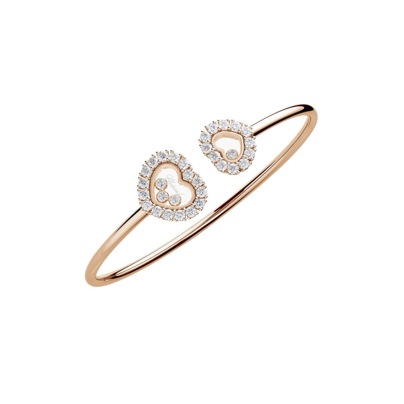 Chopard Jewelry - Happy Diamonds Icons Joalillerie Ethical Rose Gold Diamond Bangle Bracelet | Manfredi Jewels