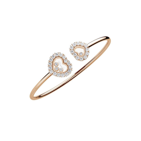 Happy Diamonds Icons Joalillerie Ethical Rose Gold Diamond Bangle Bracelet