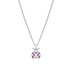 Chopard Jewelry - Happy Diamonds Ladybird Ethical White Gold Diamond and Ruby Pendant Necklace | Manfredi Jewels
