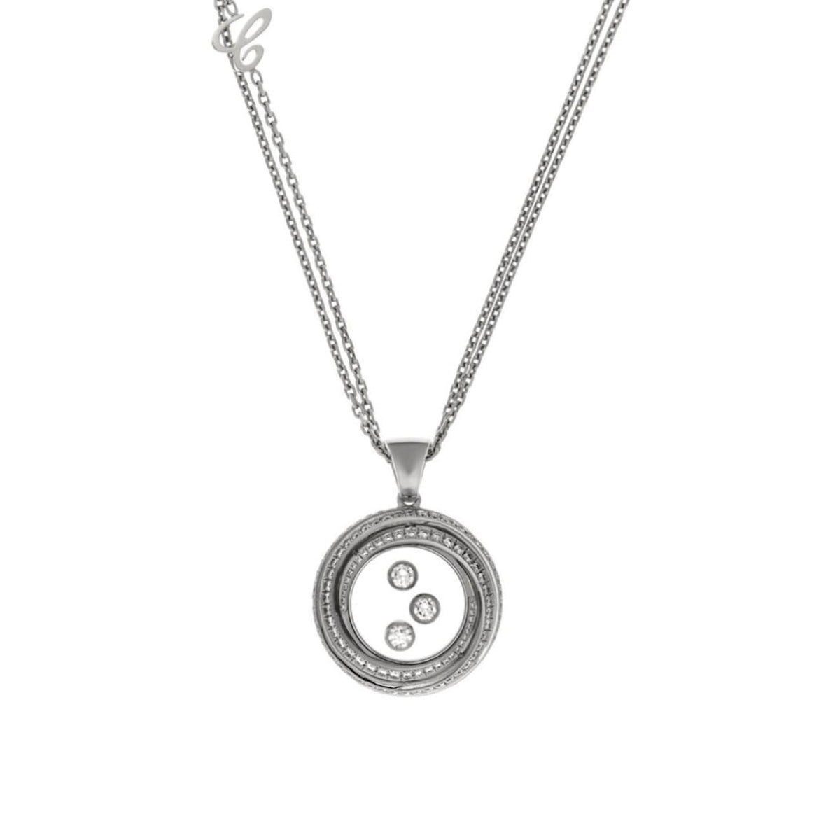 Chopard Jewelry - Happy Emotions Ethical White Gold Diamond Pavé Necklace | Manfredi Jewels