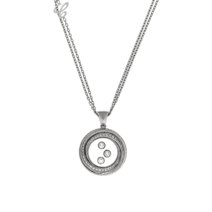 Chopard Jewelry - Happy Emotions Ethical White Gold Diamond Pavé Necklace | Manfredi Jewels