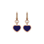 Chopard Jewelry - Happy Hearts Ethical Rose Gold Diamond Blue Earrings | Manfredi Jewels