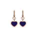 Chopard Jewelry - Happy Hearts Ethical Rose Gold Diamond Blue Earrings | Manfredi Jewels