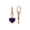 Chopard Jewelry - Happy Hearts Ethical Rose Gold Diamond Blue Earrings | Manfredi Jewels