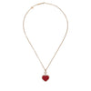 Chopard Jewelry - Happy Hearts Ethical Rose Gold Diamond Carnelian Pendant Necklace | Manfredi Jewels