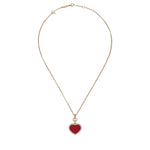 Chopard Jewelry - Happy Hearts Ethical Rose Gold Diamond Carnelian Pendant Necklace | Manfredi Jewels