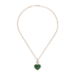 Chopard Jewelry - Happy Hearts Ethical Rose Gold Diamond Malachite Pendant Necklace | Manfredi Jewels