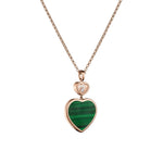 Chopard Jewelry - Happy Hearts Ethical Rose Gold Diamond Malachite Pendant Necklace | Manfredi Jewels