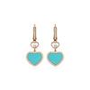 Chopard Jewelry - Happy Hearts Ethical Rose Gold Diamond Turquoise Earrings | Manfredi Jewels