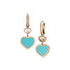 Chopard Jewelry - Happy Hearts Ethical Rose Gold Diamond Turquoise Earrings | Manfredi Jewels