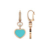 Chopard Jewelry - Happy Hearts Ethical Rose Gold Diamond Turquoise Earrings | Manfredi Jewels