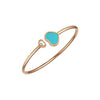 Chopard Jewelry - Happy Hearts Ethical Rose Gold Diamond Turquoise Stone Bangle Bracelet | Manfredi Jewels