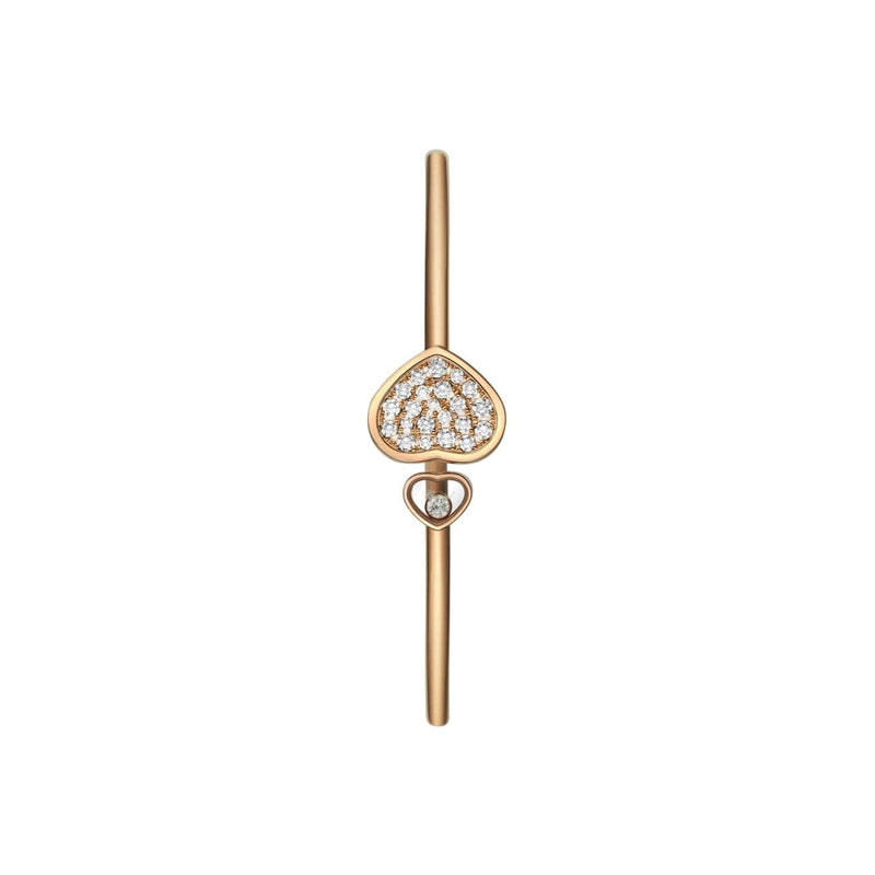 Chopard Jewelry - Happy Hearts Ethical Rose Gold & Diamonds Bangle Bracelet | Manfredi Jewels