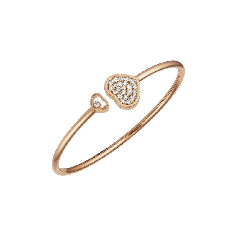 Chopard Jewelry - Happy Hearts Ethical Rose Gold & Diamonds Bangle Bracelet | Manfredi Jewels