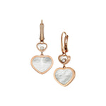 Chopard Jewelry - Happy Hearts Ethical Rose Gold Diamonds Mother - Of - Pearl Earrings | Manfredi Jewels