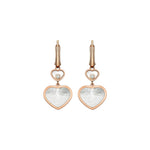 Chopard Jewelry - Happy Hearts Ethical Rose Gold Diamonds Mother - Of - Pearl Earrings | Manfredi Jewels