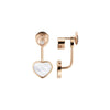 Chopard Jewelry - Happy Hearts Ethical Rose Gold Diamonds Mother - Of - Pearl Earrings | Manfredi Jewels