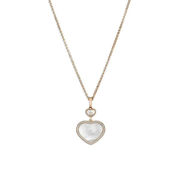 Chopard Jewelry - Happy Hearts Ethical Rose Gold Diamonds Mother of Pearl Pendant Necklace | Manfredi Jewels