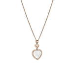 Chopard Jewelry - Happy Hearts Ethical Rose Gold Diamonds Mother - Of - Pearl Pendant Necklace | Manfredi Jewels