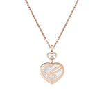 Chopard Jewelry - Happy Hearts Ethical Rose Gold Diamonds Mother - Of - Pearl Pendant Necklace | Manfredi Jewels