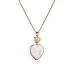 Chopard Jewelry - Happy Hearts Ethical Rose Gold Diamonds Mother - Of - Pearl Pendant Necklace | Manfredi Jewels
