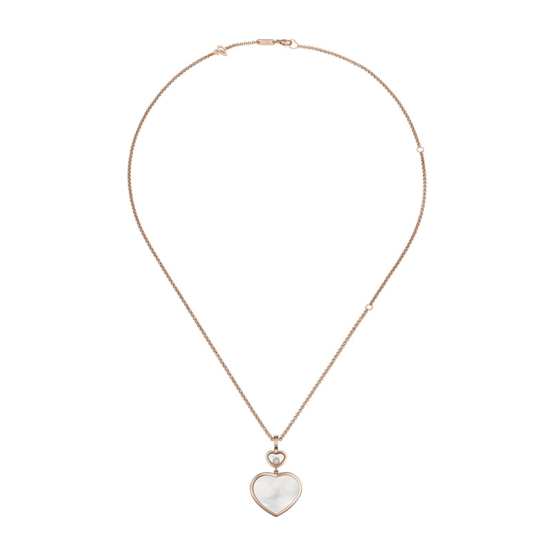 Chopard Jewelry - Happy Hearts Ethical Rose Gold Diamonds Mother - Of - Pearl Pendant Necklace | Manfredi Jewels