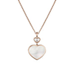 Chopard Jewelry - Happy Hearts Ethical Rose Gold Diamonds Mother - Of - Pearl Pendant Necklace | Manfredi Jewels