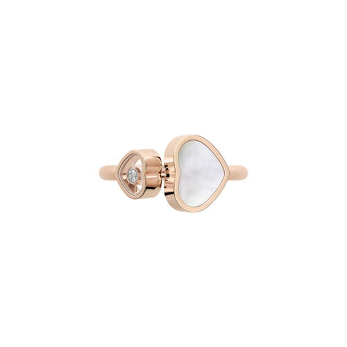 Chopard Jewelry - Happy Hearts Ethical Rose Gold Mother of Pearl & Diamond Ring | Manfredi Jewels