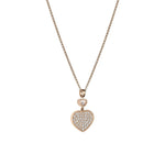 Chopard Jewelry - Happy Hearts Ethical Rose Gold Pavé Diamonds Pendant Necklace | Manfredi Jewels