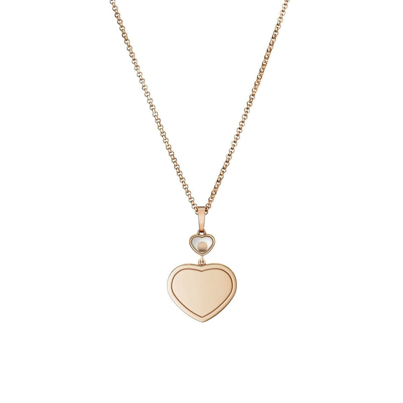 Chopard Jewelry - Happy Hearts Ethical Rose Gold Pavé Diamonds Pendant Necklace | Manfredi Jewels