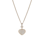 Chopard Jewelry - Happy Hearts Ethical Rose Gold Pavé Diamonds Pendant Necklace | Manfredi Jewels