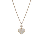 Chopard Jewelry - Happy Hearts Ethical Rose Gold Pavé Diamonds Pendant Necklace | Manfredi Jewels