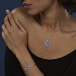 Chopard Jewelry - Happy Hearts Ethical White Gold Diamond Blue Mother of Pearl Bangle Bracelet | Manfredi Jewels