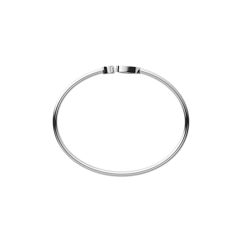 Chopard Jewelry - Happy Hearts Ethical White Gold Diamond Blue Mother of Pearl Bangle Bracelet | Manfredi Jewels