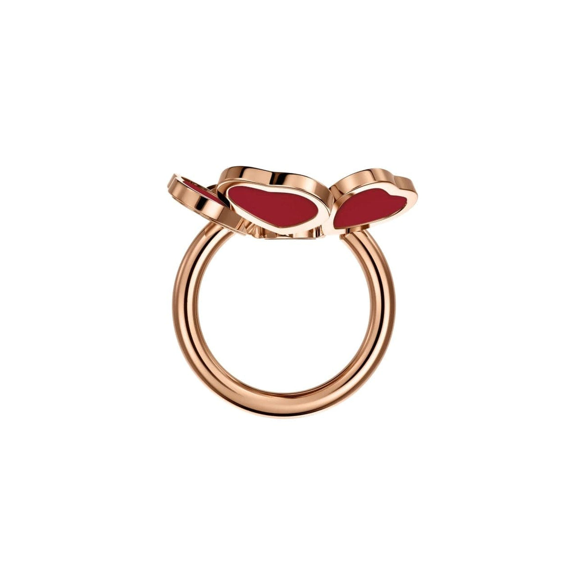 Chopard Jewelry - Happy Hearts Flowers Ethical Rose Gold Cornelian Diamond Ring | Manfredi Jewels
