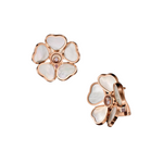 Chopard Jewelry - Happy Hearts Flowers Ethical Rose Gold Diamonds Mother - Of - Pearl Earrings | Manfredi Jewels