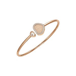 Chopard Jewelry - Happy Hearts Golden Ethical Rose Gold Diamonds Bangle Bracelet Size S | Manfredi Jewels