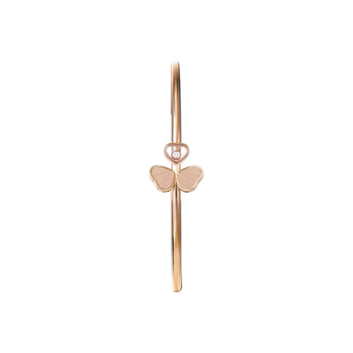 Chopard Jewelry - Happy Hearts Wings Ethical Rose Gold Diamond Bangle Bracelet | Manfredi Jewels