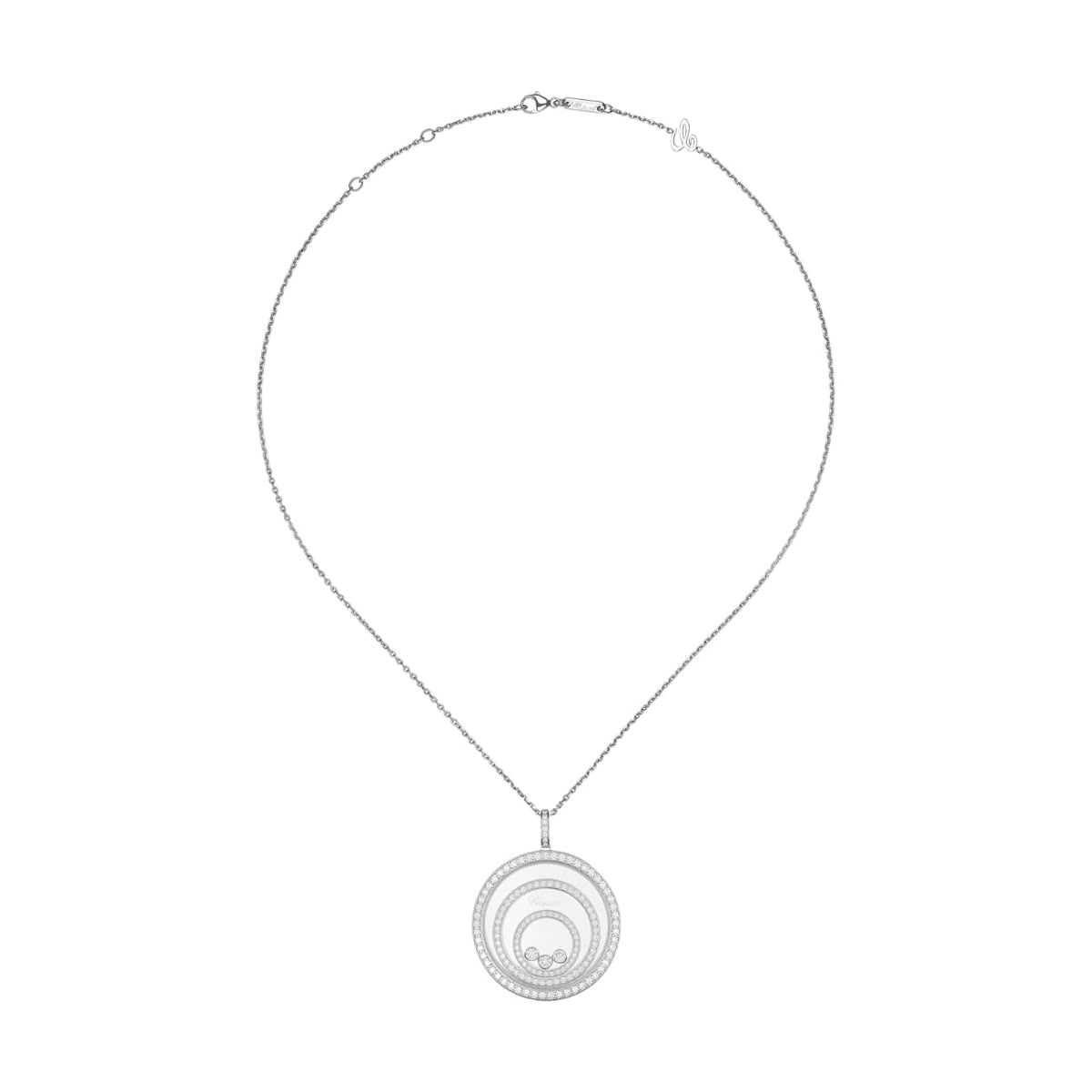 Chopard Jewelry - Happy Spirit Ethical 18K White Gold Diamond Necklace | Manfredi Jewels