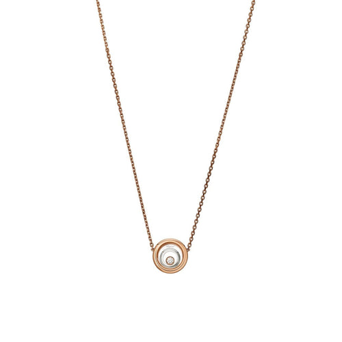 Chopard Jewelry - Happy Spirit Ethical Rose & White Gold Diamond Necklace | Manfredi Jewels