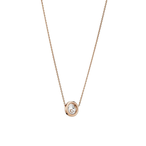 Chopard Jewelry - Happy Spirit Ethical Rose & White Gold Diamond Necklace | Manfredi Jewels