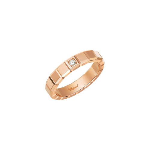 Chopard Jewelry - Ice Cube Ethical Rose Gold Diamond Ring | Manfredi Jewels