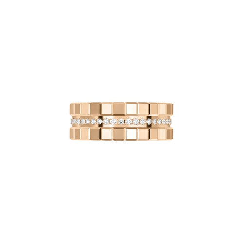 Chopard Jewelry - Ice Cube Ethical Rose Gold Diamond Ring | Manfredi Jewels
