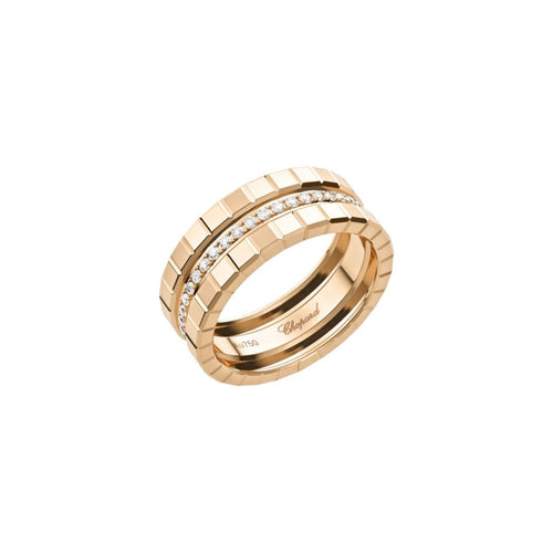 Chopard Jewelry - Ice Cube Ethical Rose Gold Diamond Ring | Manfredi Jewels