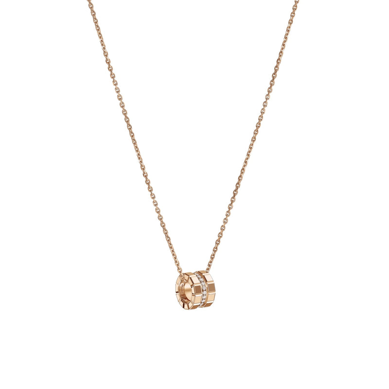 Chopard Jewelry - Ice Cube Ethical Rose Gold Diamonds Pendant Necklace | Manfredi Jewels