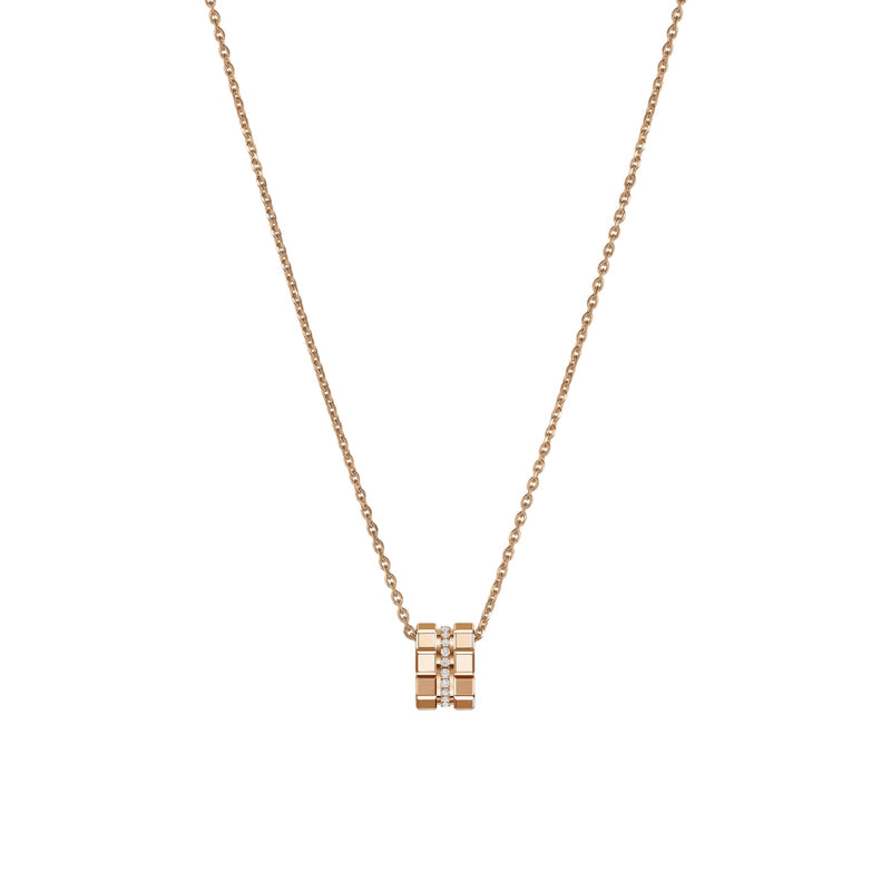 Chopard Jewelry - Ice Cube Ethical Rose Gold Diamonds Pendant Necklace | Manfredi Jewels
